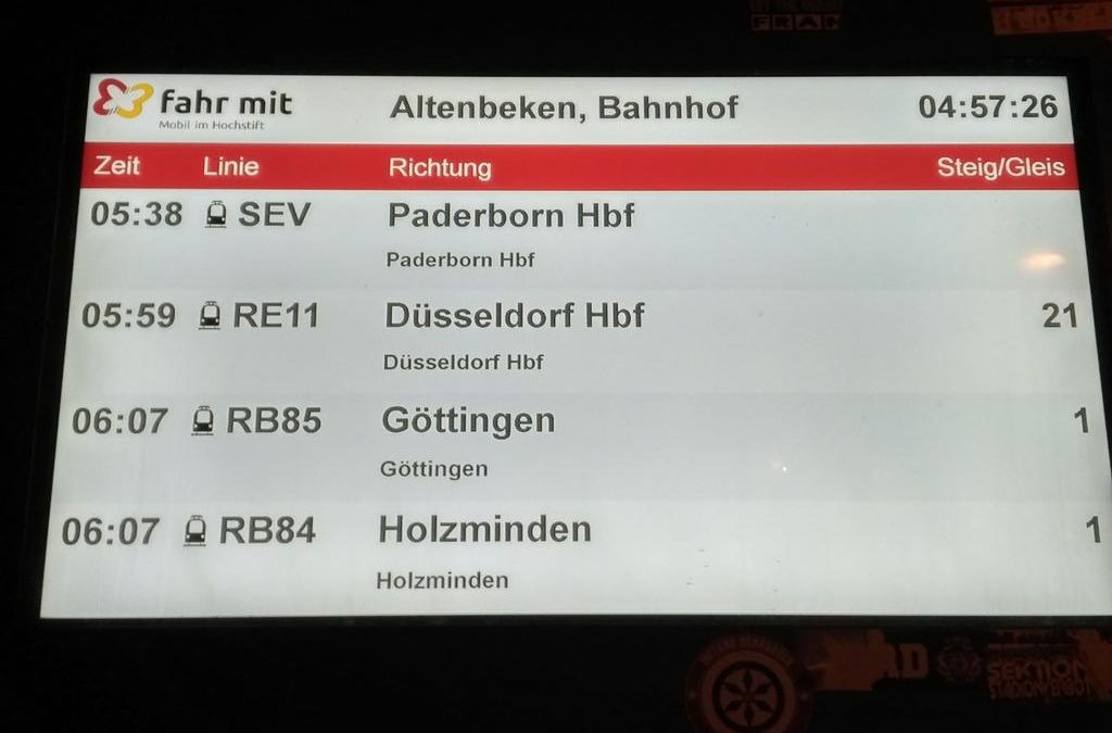 Katastrophale Zustände bei der Informationspolitik der Bahn!